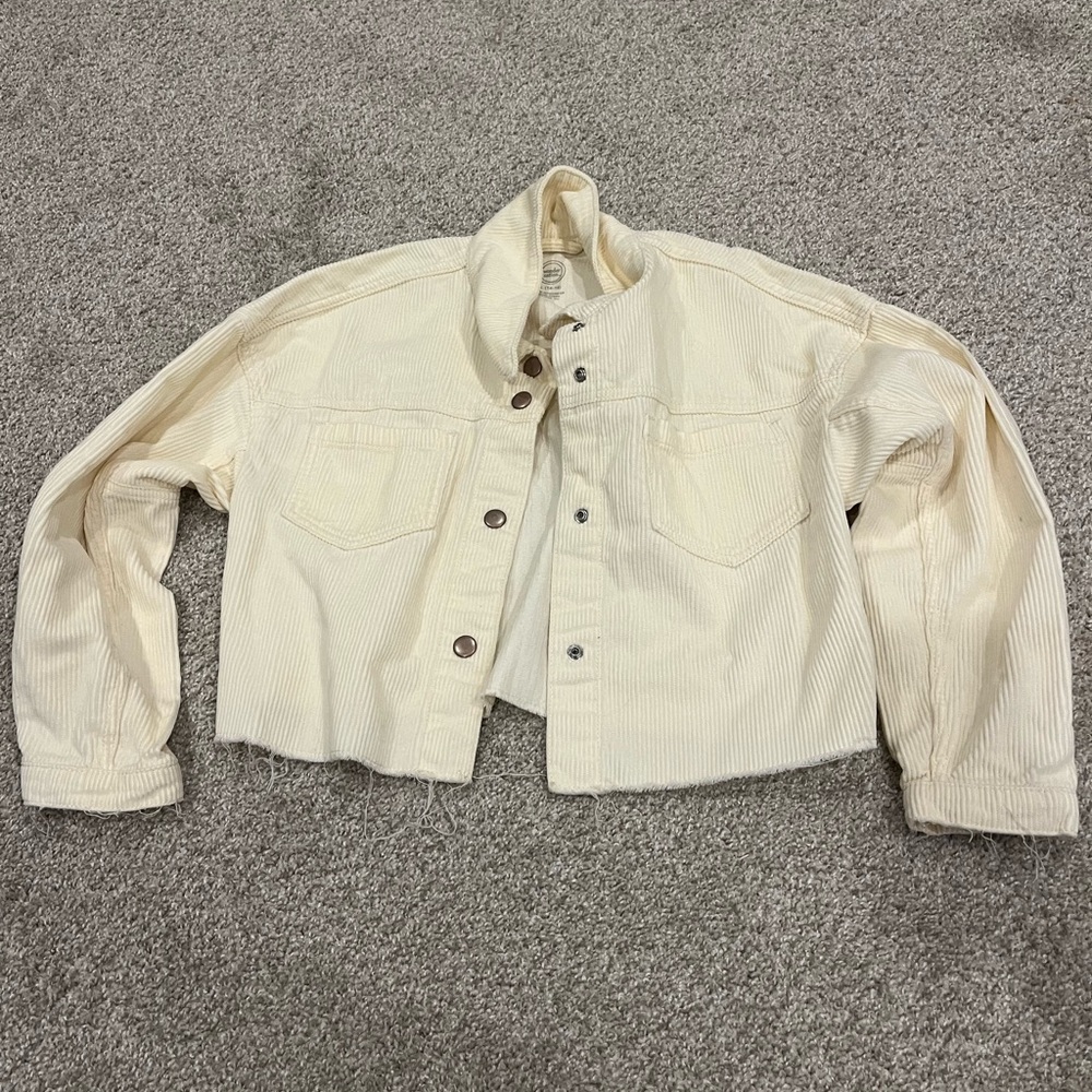 Wonder Nation Cream Corduroy Jean Jacket
